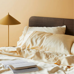 Bamboo Sateen Pillowcase Set Pillowcases Ettitude Butter Standard 