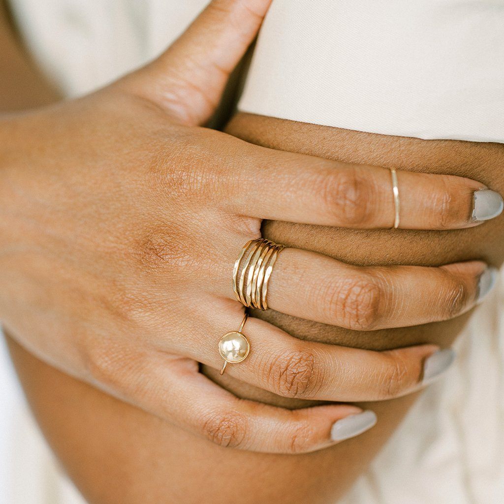 Be Light Recycled Gold Stacking Rings - Set