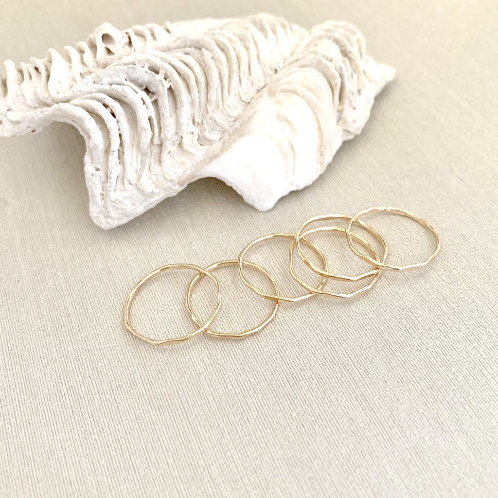 Be Light Recycled Gold Stacking Rings - Set