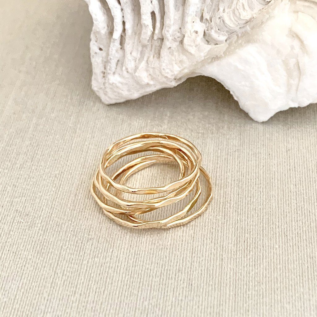 Be Light Recycled Gold Stacking Rings - Set