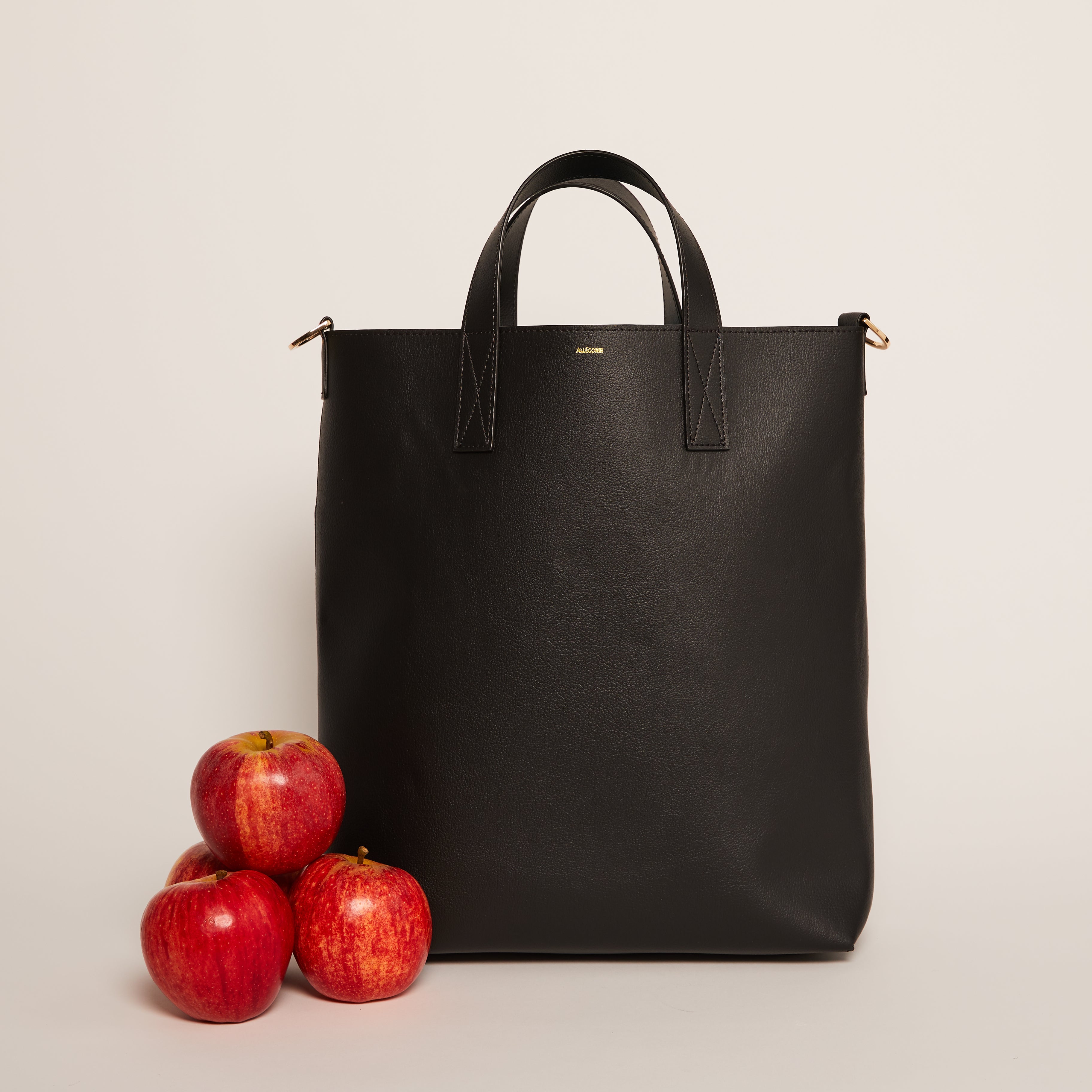 Black Gala Apple Leather Tote II