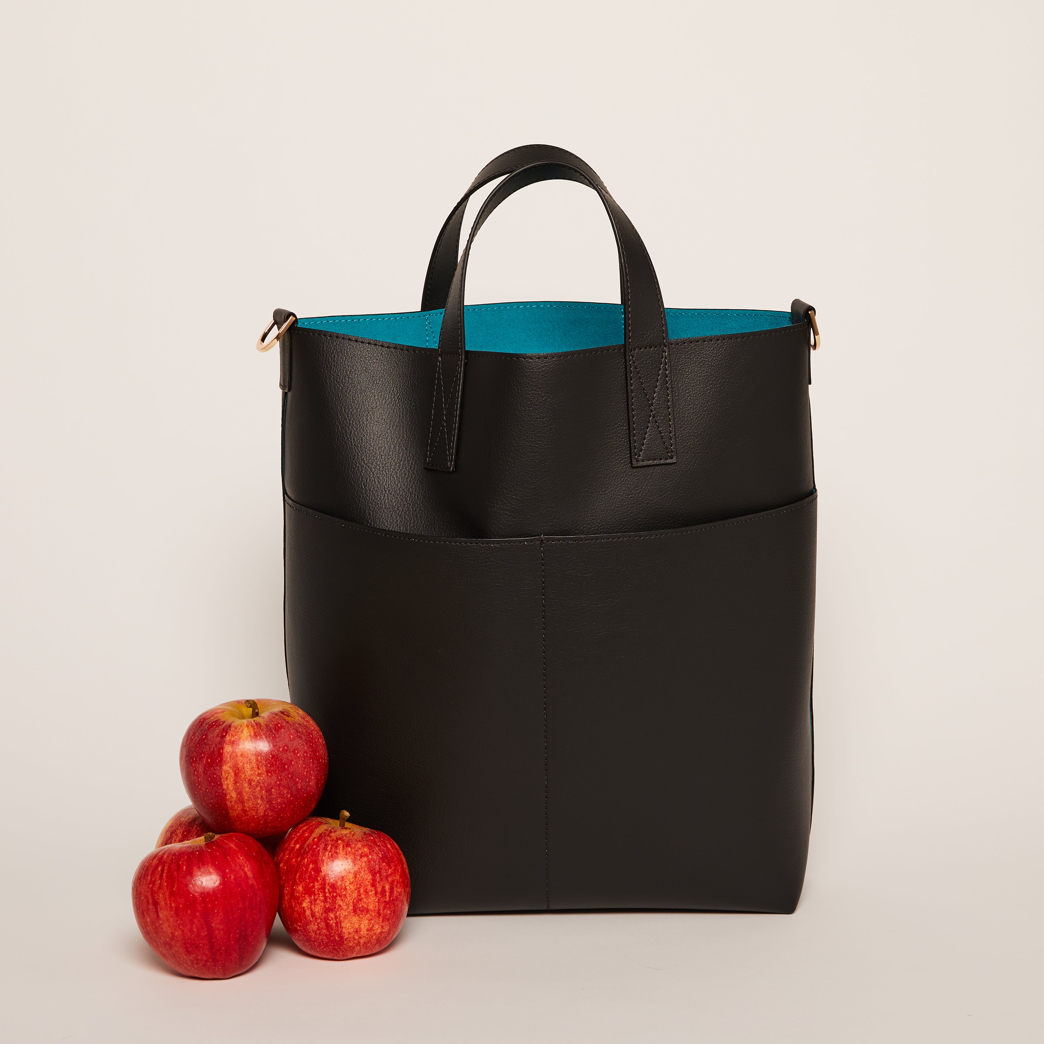 Black Gala Apple Leather Tote II