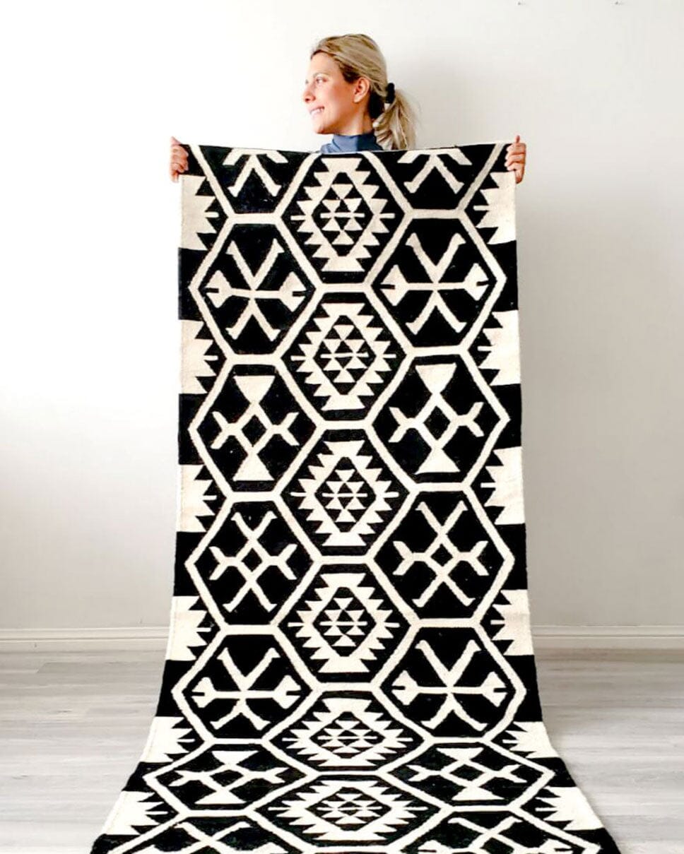 Black Western Kilim Rug / Runner