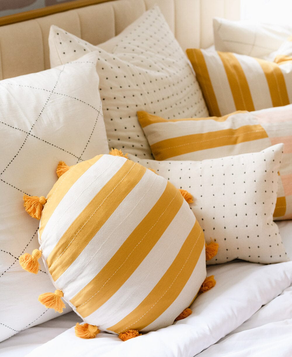 Cabana Stripe Tassel Throw Pillow