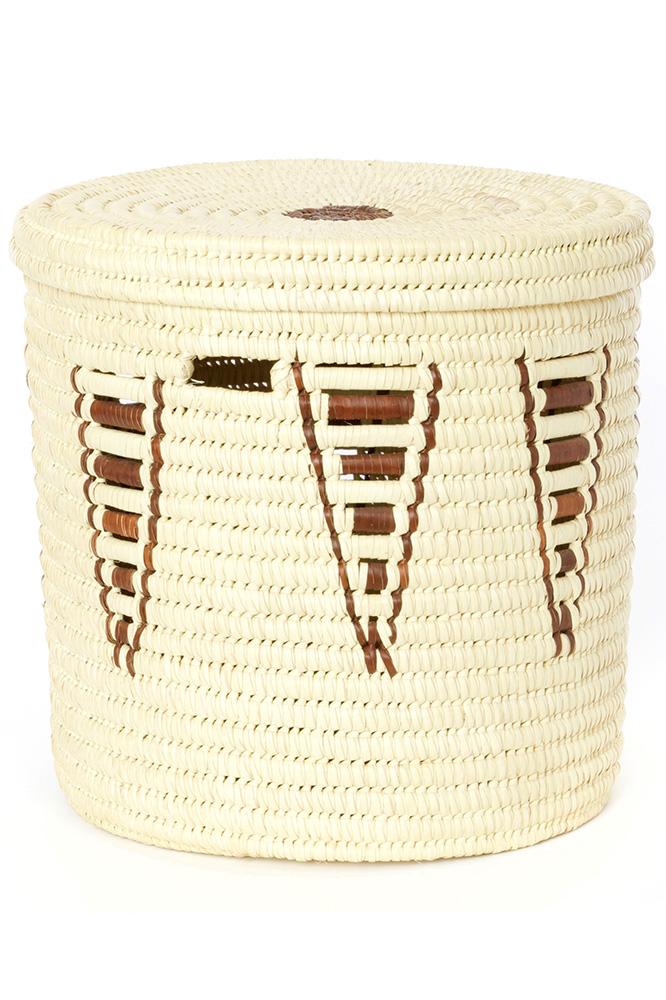 Chestnut Arrow Doum Palm Hamper Basket Set