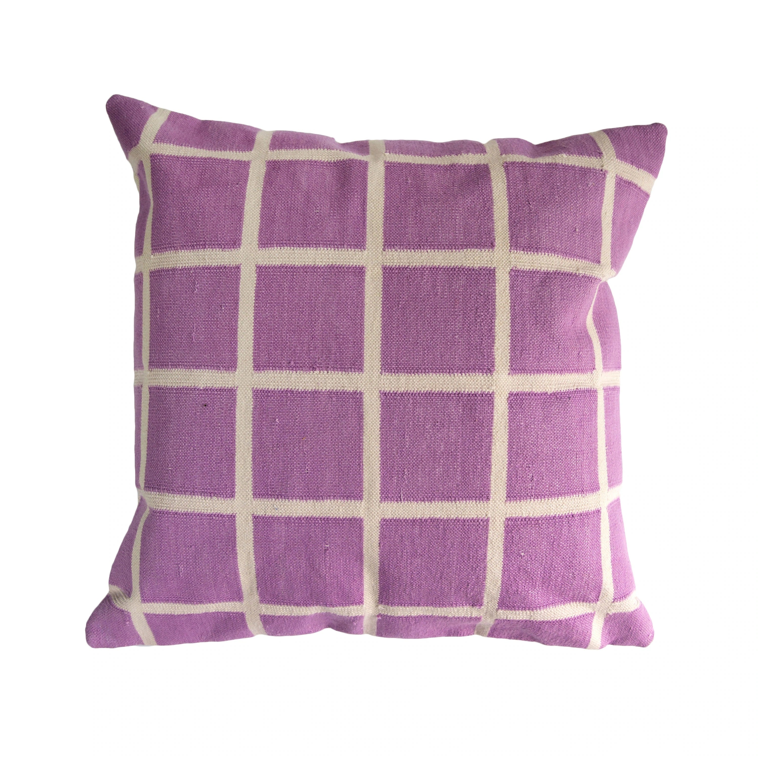 Circle Grid Reversible Throw Pillow Cover