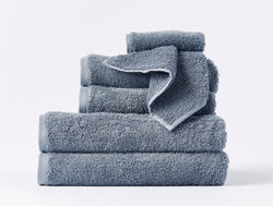 Cloud Loom Towels - Steel Blue Bath Coyuchi 