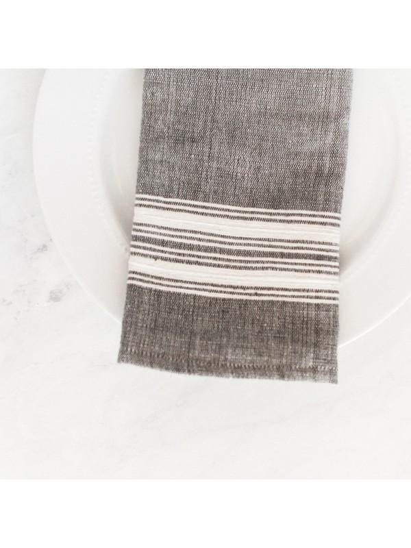 Aden Napkin - Gray + Natural