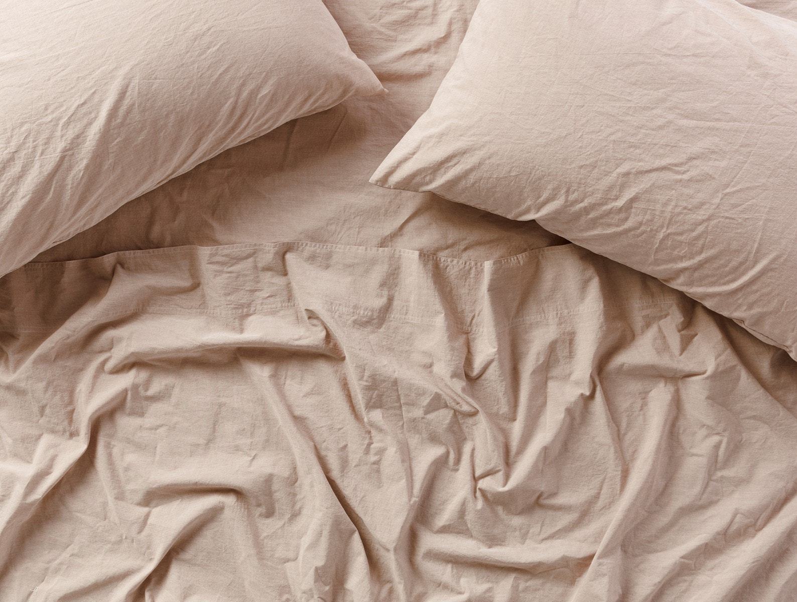 Crinkled Percale Pillowcase Set