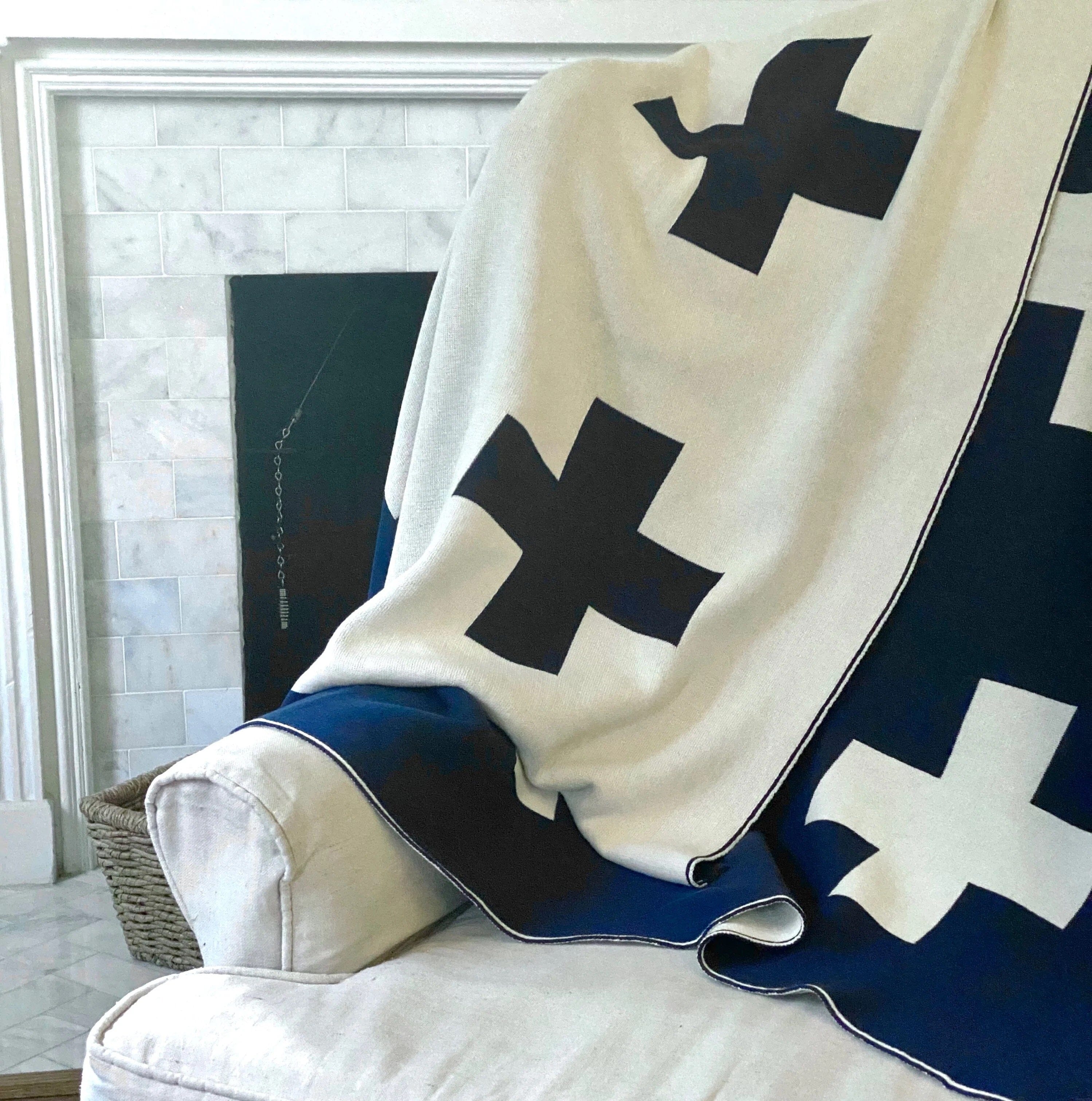 Cross Recycled Throw Blanket