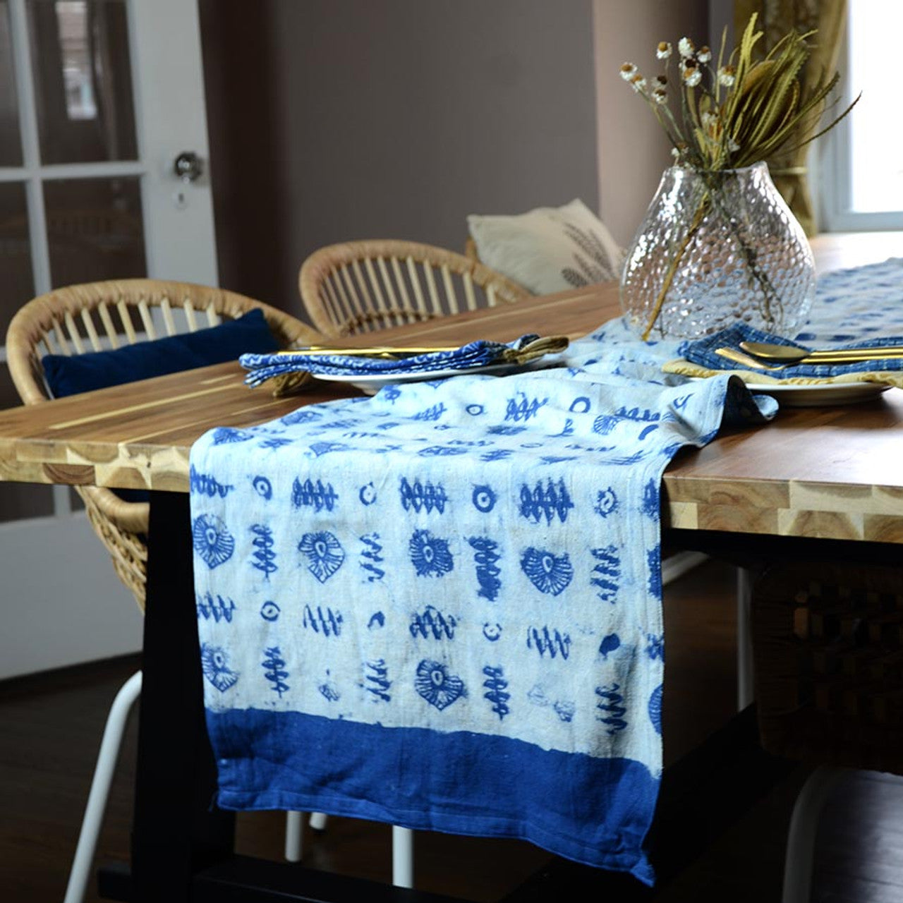 Crystal Blue Table Runner