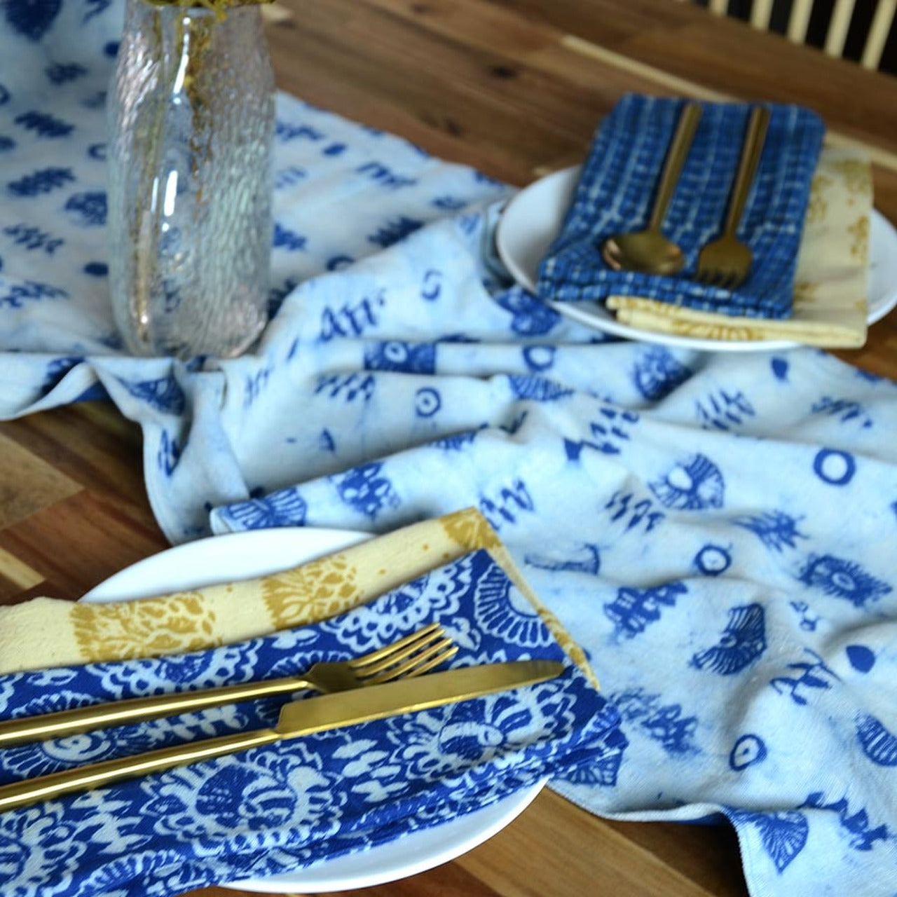 Crystal Blue Table Runner