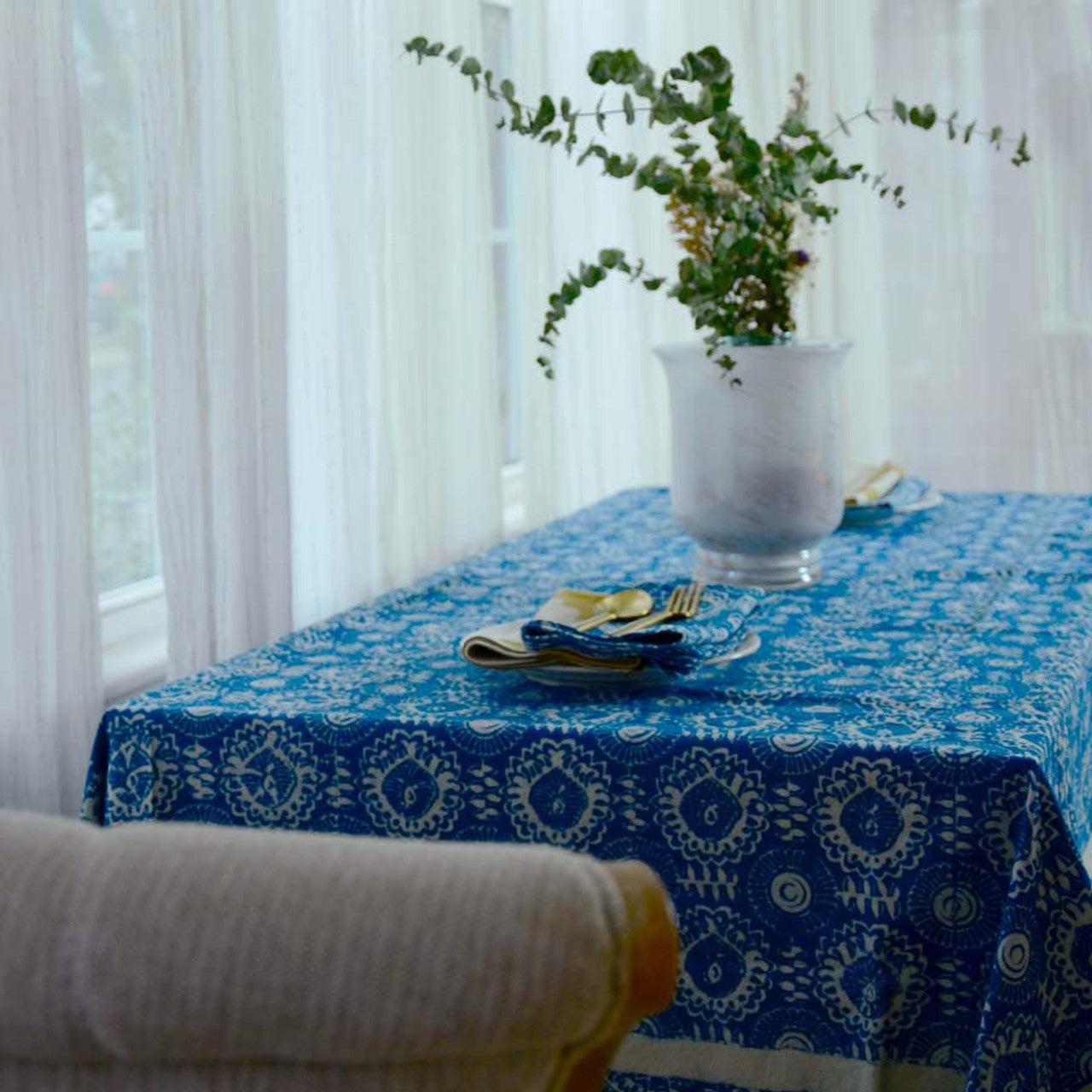 Crystal Blue Tablecloth