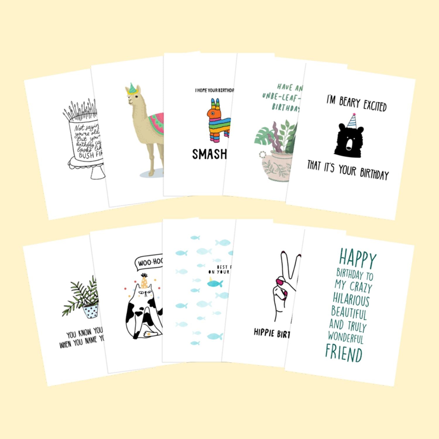 Birthday Variety Plantable Cards - 10 Pack