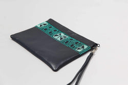 Egypt Tatreez Clutch - Teal