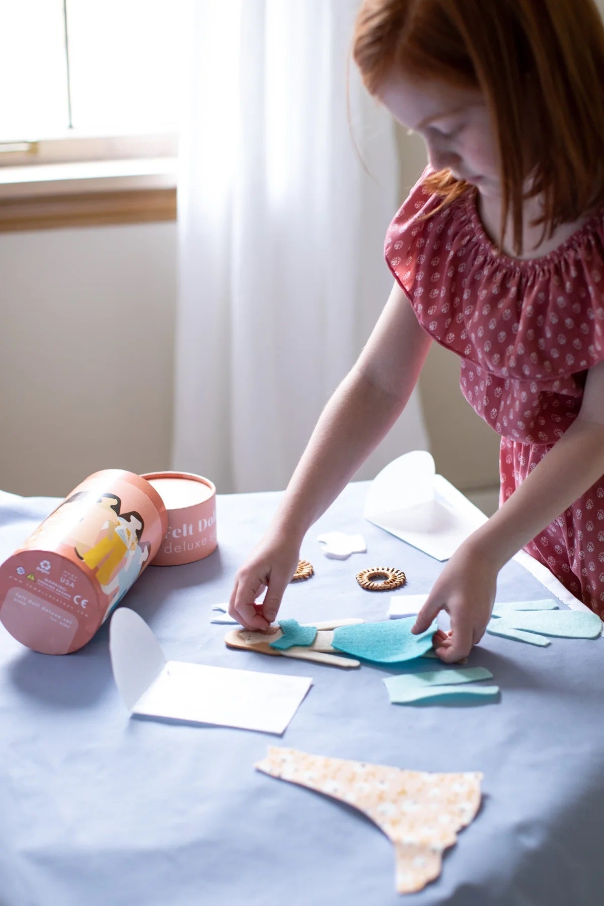 Deluxe Felt Doll Set and Travel Case