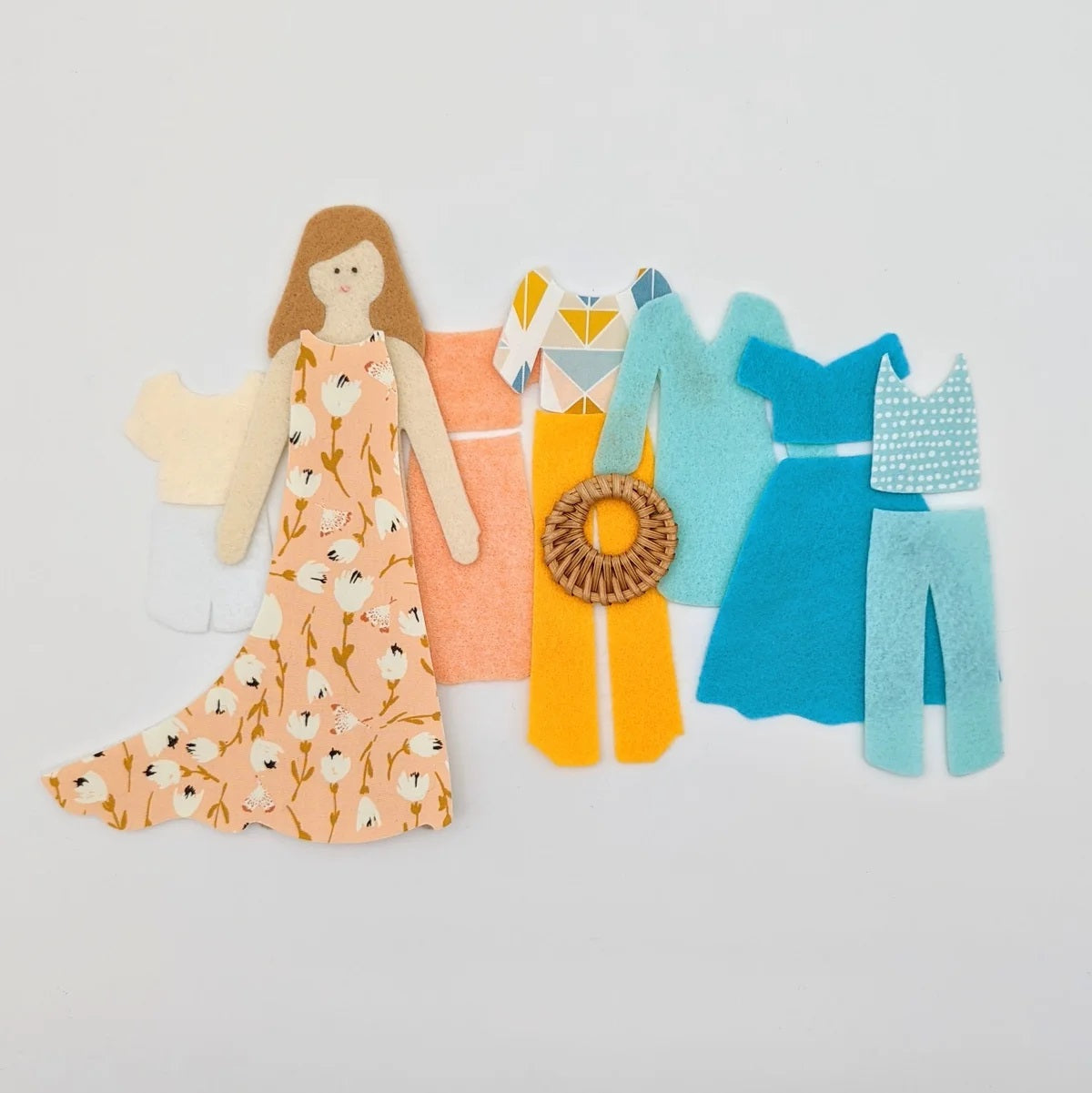 Deluxe Felt Doll Set and Travel Case