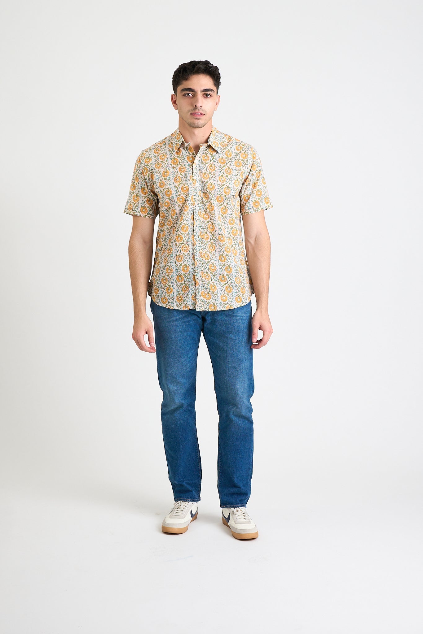 Men's Prat Short Sleeve Shirt - Citrus Floral