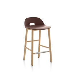 Emeco Alfi Barstool Low Back - Dark Brown Furniture Emeco 