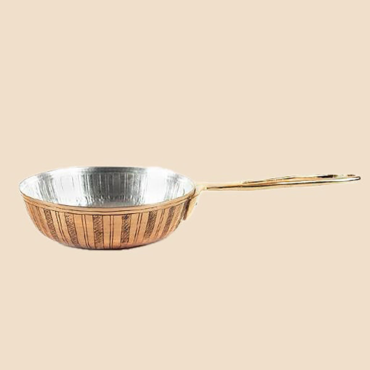 Engraved Recycled Copper Frying Pan