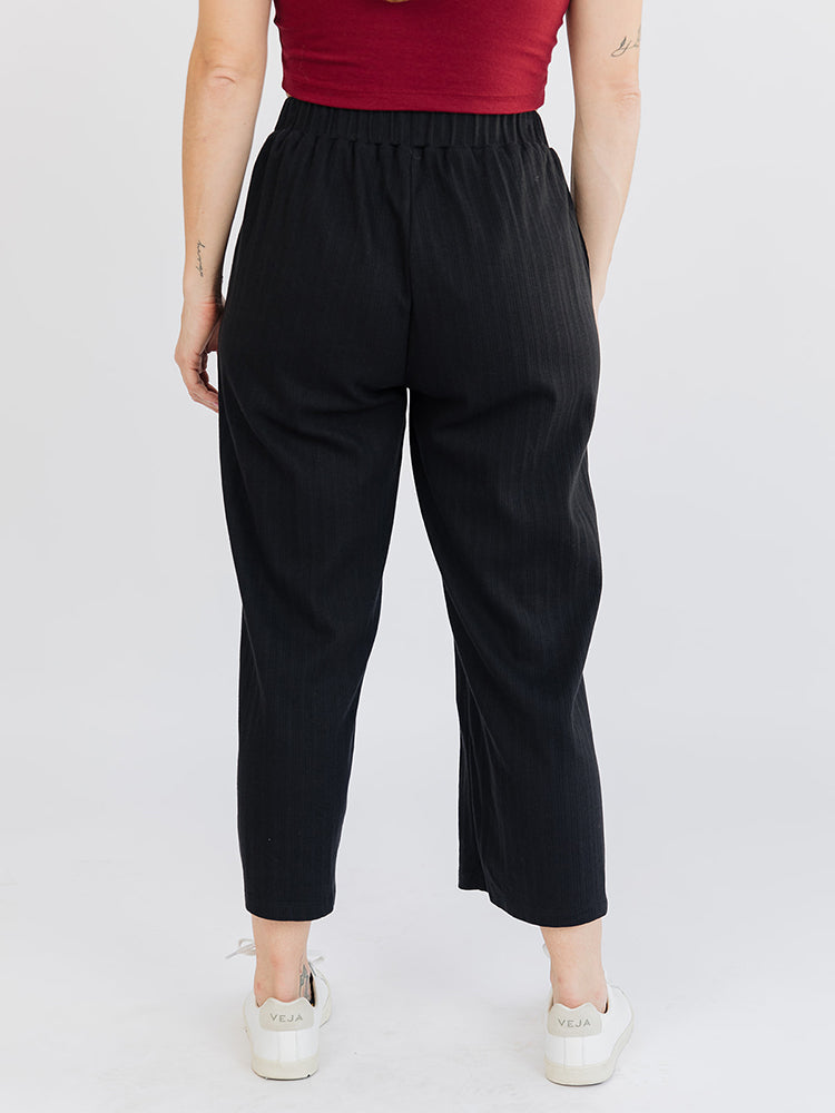 Fae Rib Knit Wide-Leg Pant