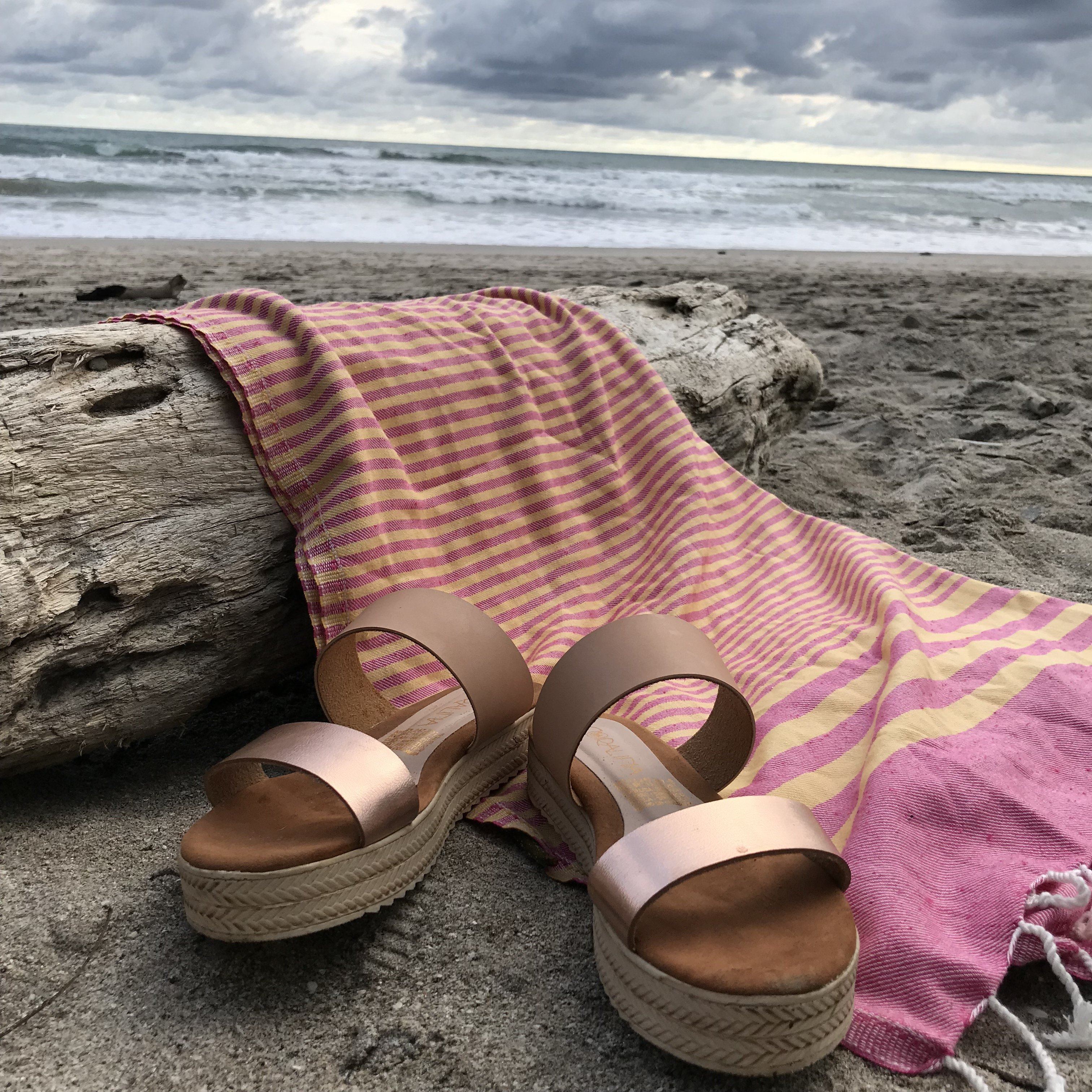 Fethiye Upcycled Turkish Towel - Pink