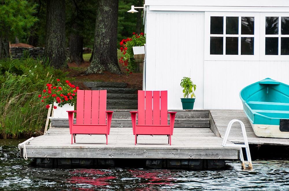 Flat Back Recycled Outdoor Adirondack Chair