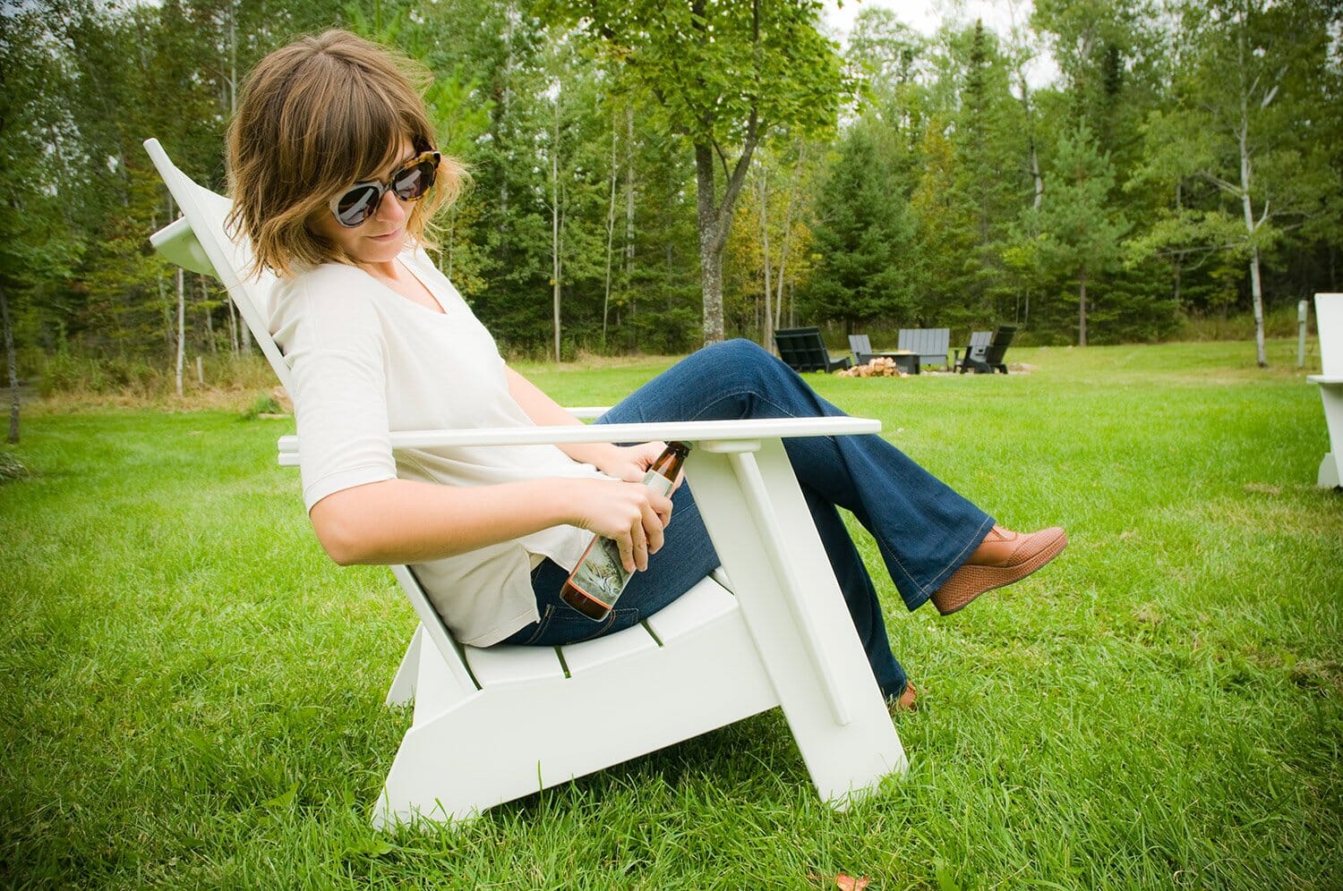 Flat Back Recycled Outdoor Adirondack Chair