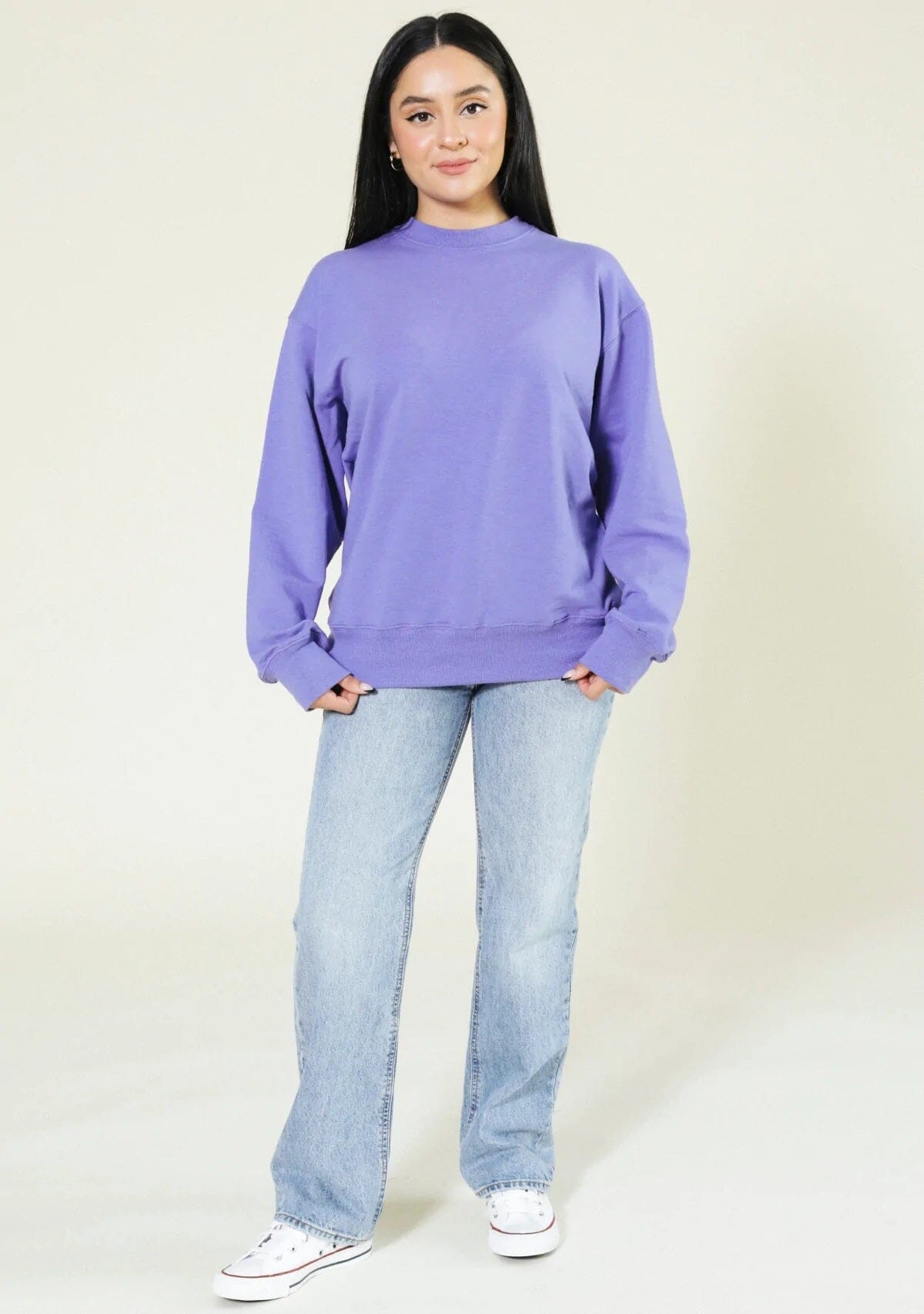 Gabbie Oversized Tencel Crew Sweatshirt