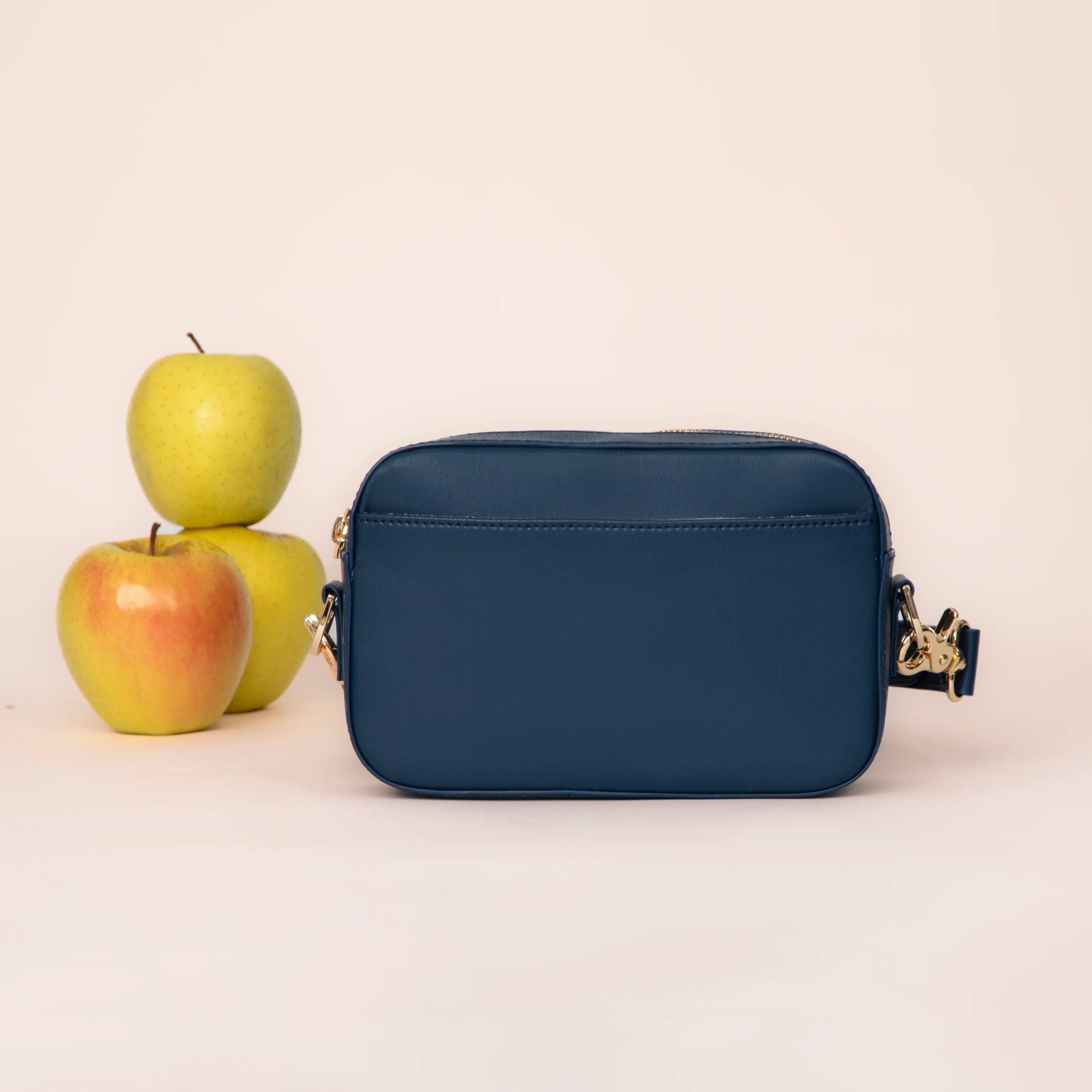 Gala Apple Leather Crossbody Camera Bag