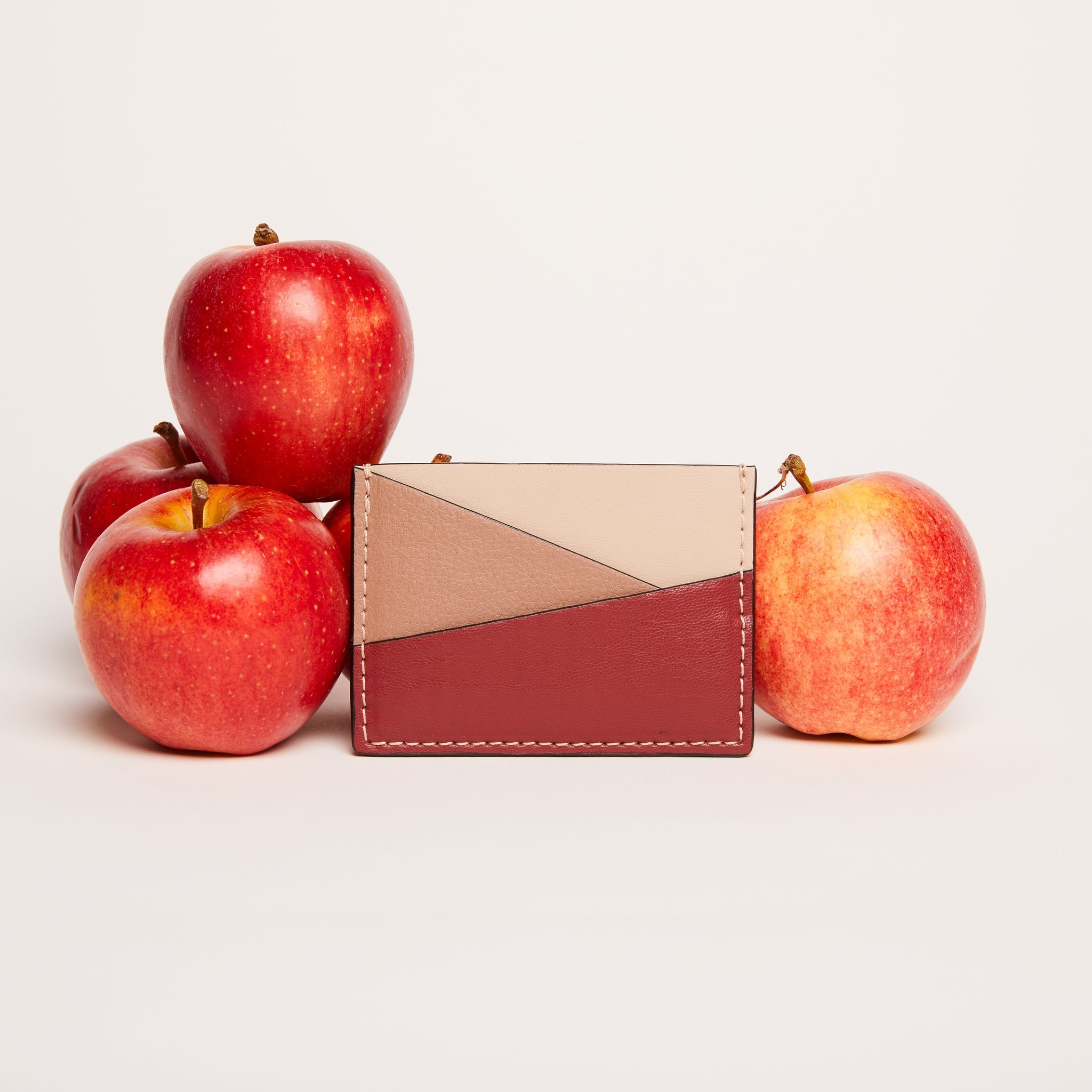 Gala Apple Leather Puzzle Cardholder