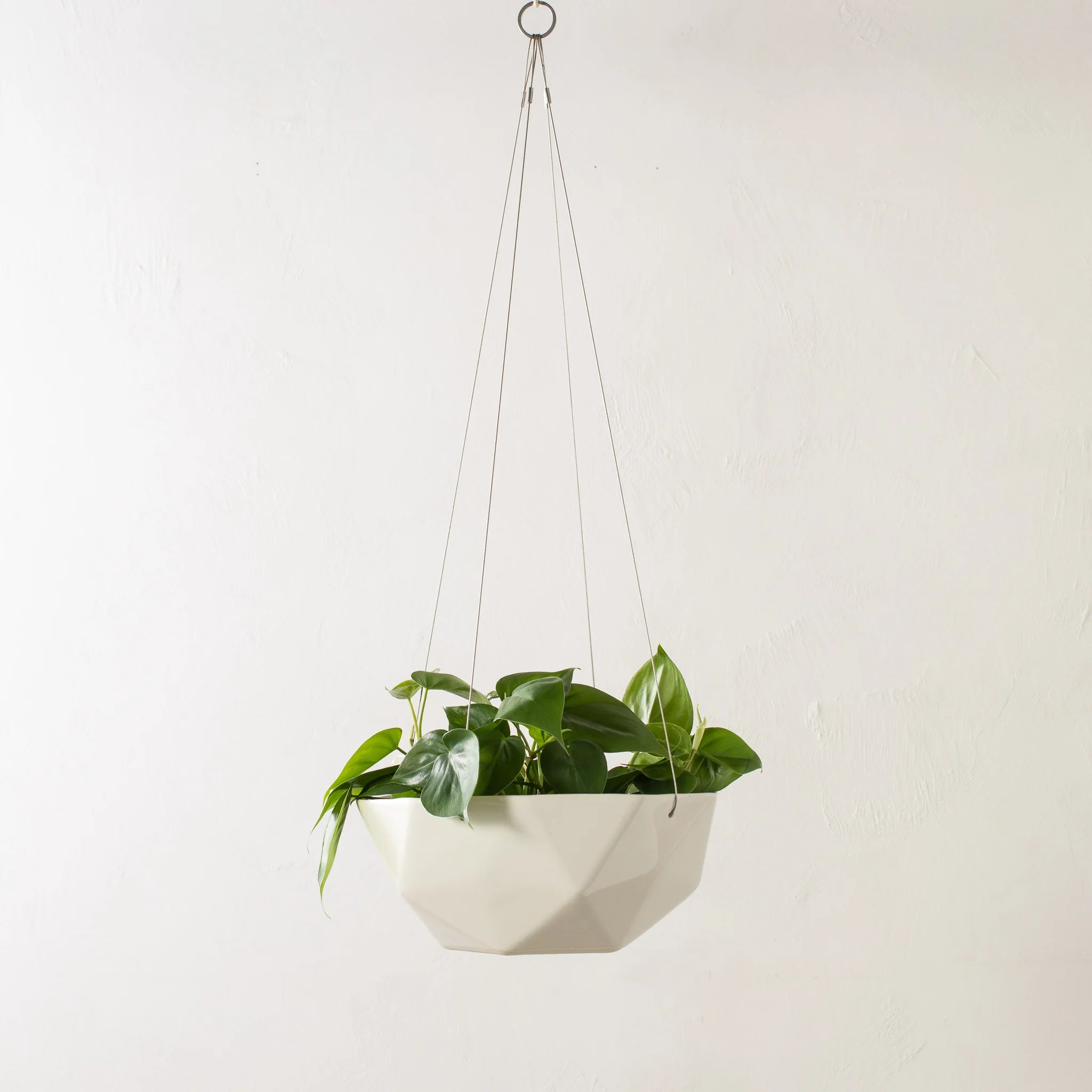 Geometric Porcelain Hanging Planter