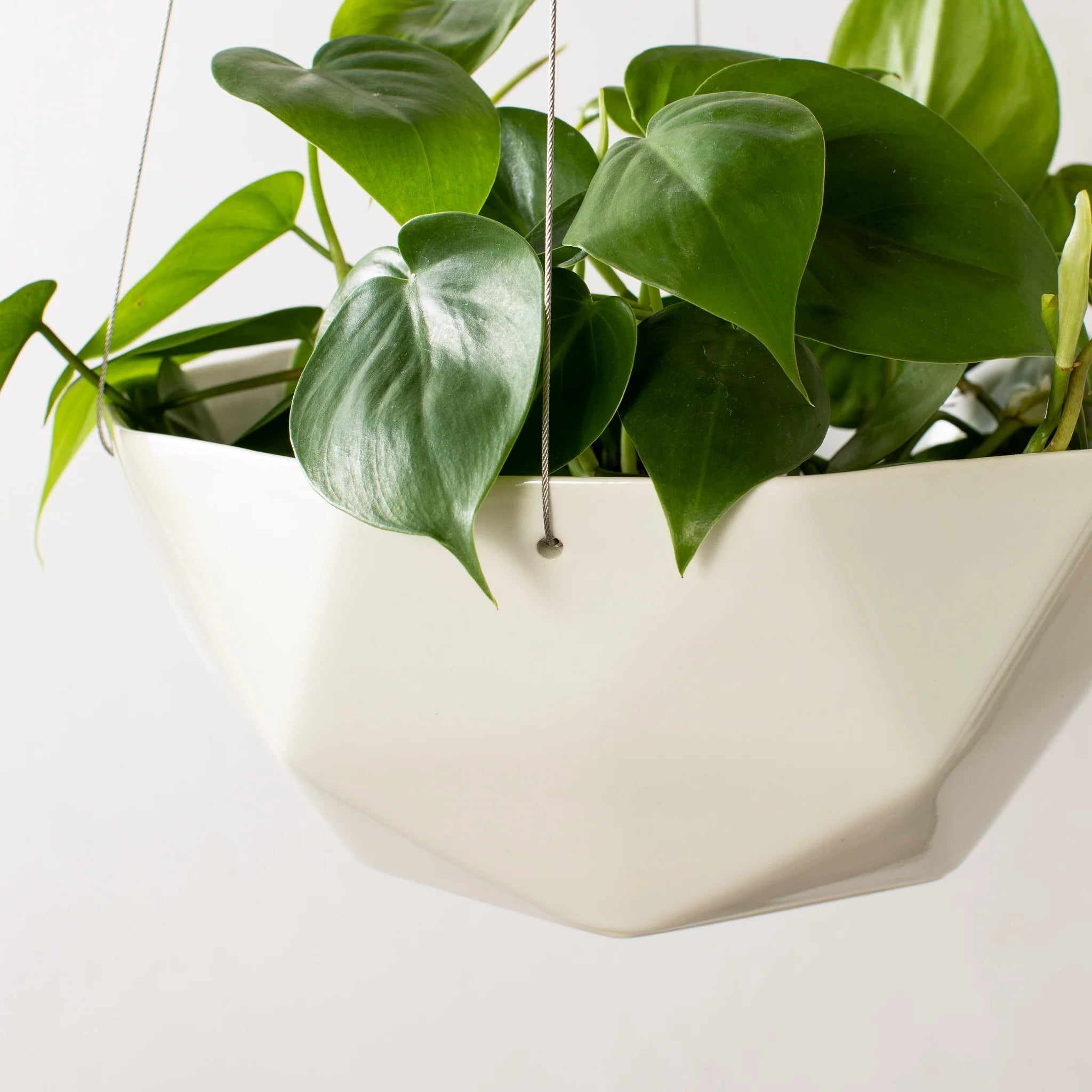 Geometric Porcelain Hanging Planter