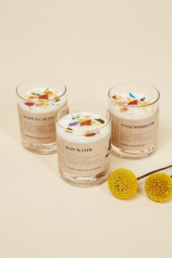 Natural Flower Petal Glass Votive Candle Bundle