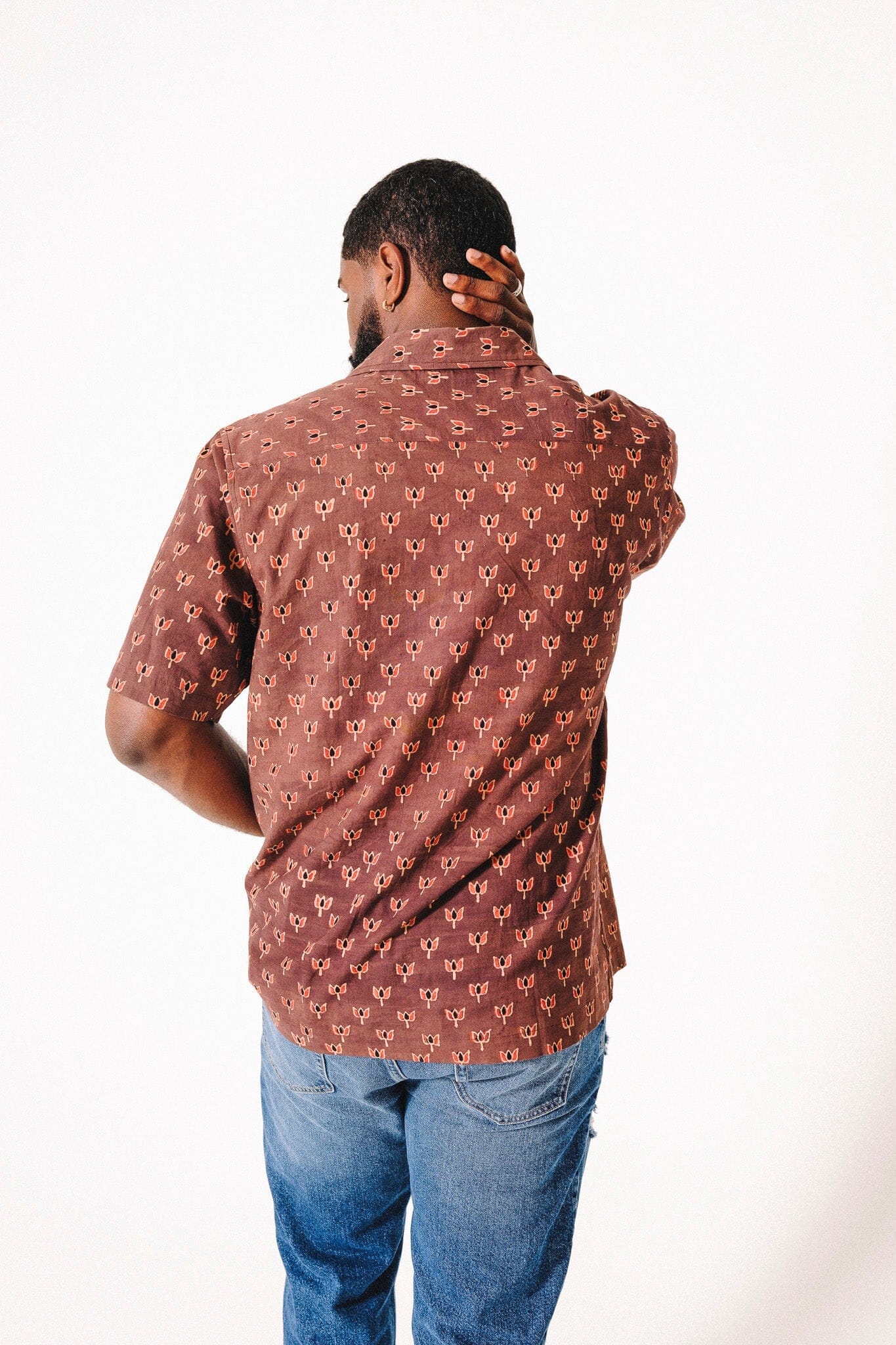 Don Camp Collar Shirt - Chocolate Brown Lotus