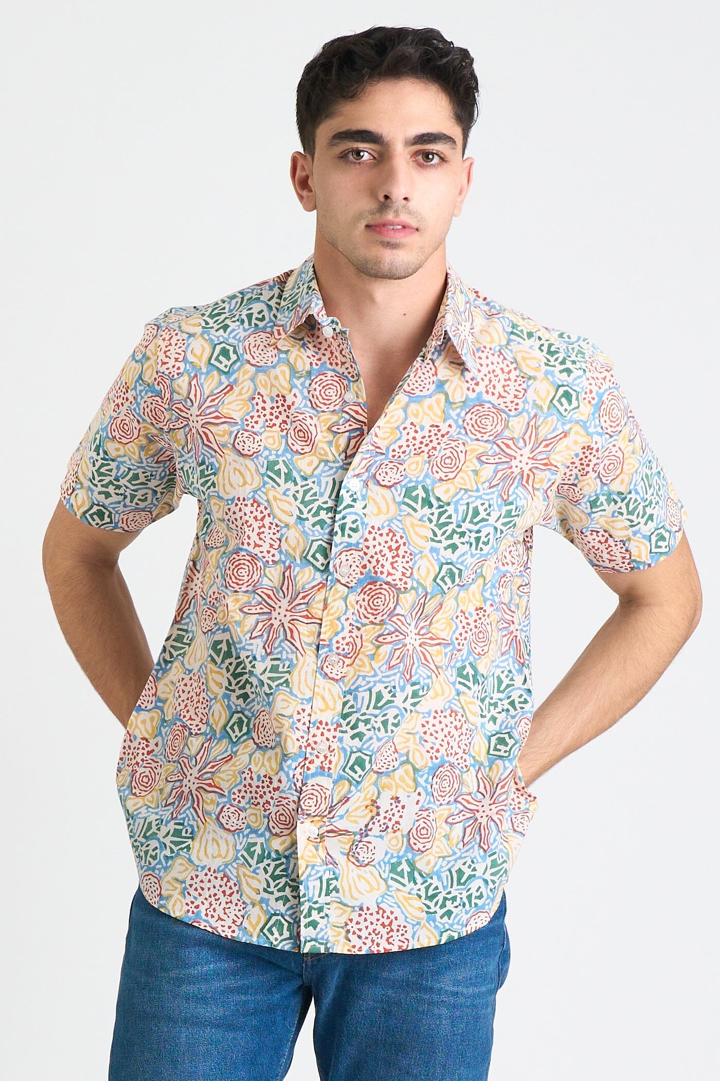 Men's Prat Short Sleeve Shirt - Psychedelic