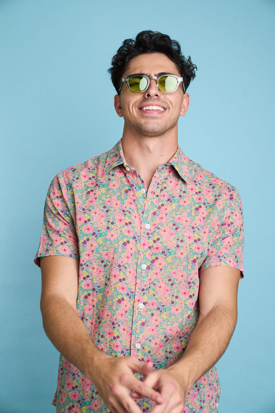 Men's Prat Short Sleeve Shirt - Pastel Floral