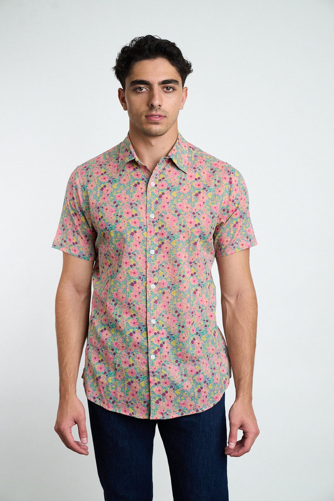 Men's Prat Short Sleeve Shirt - Pastel Floral