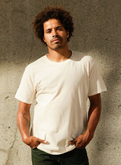 Harvest & Mill Men's Organic Crew Tee in Natural Harvest & Mill