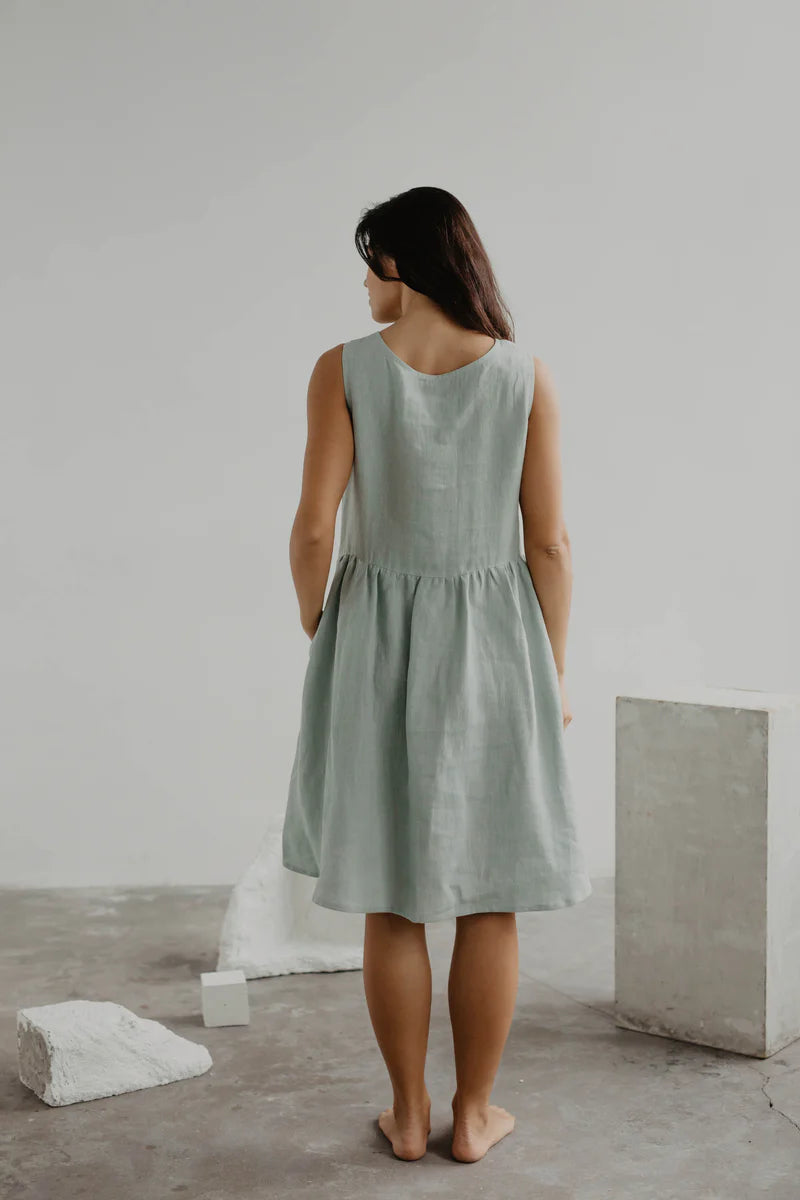 Hazel Sleeveless Linen Summer Dress