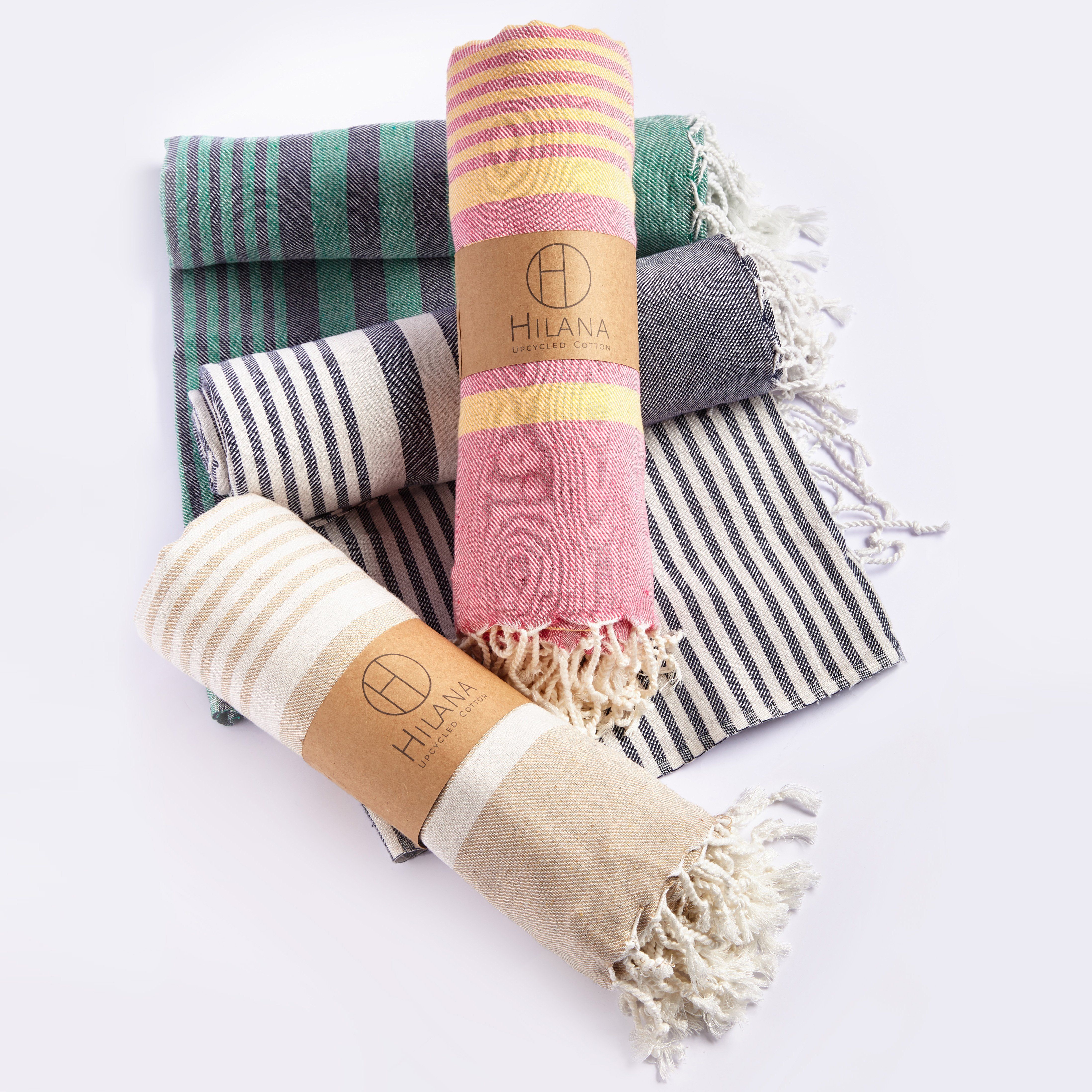 Fethiye Upcycled Turkish Towel - Pink