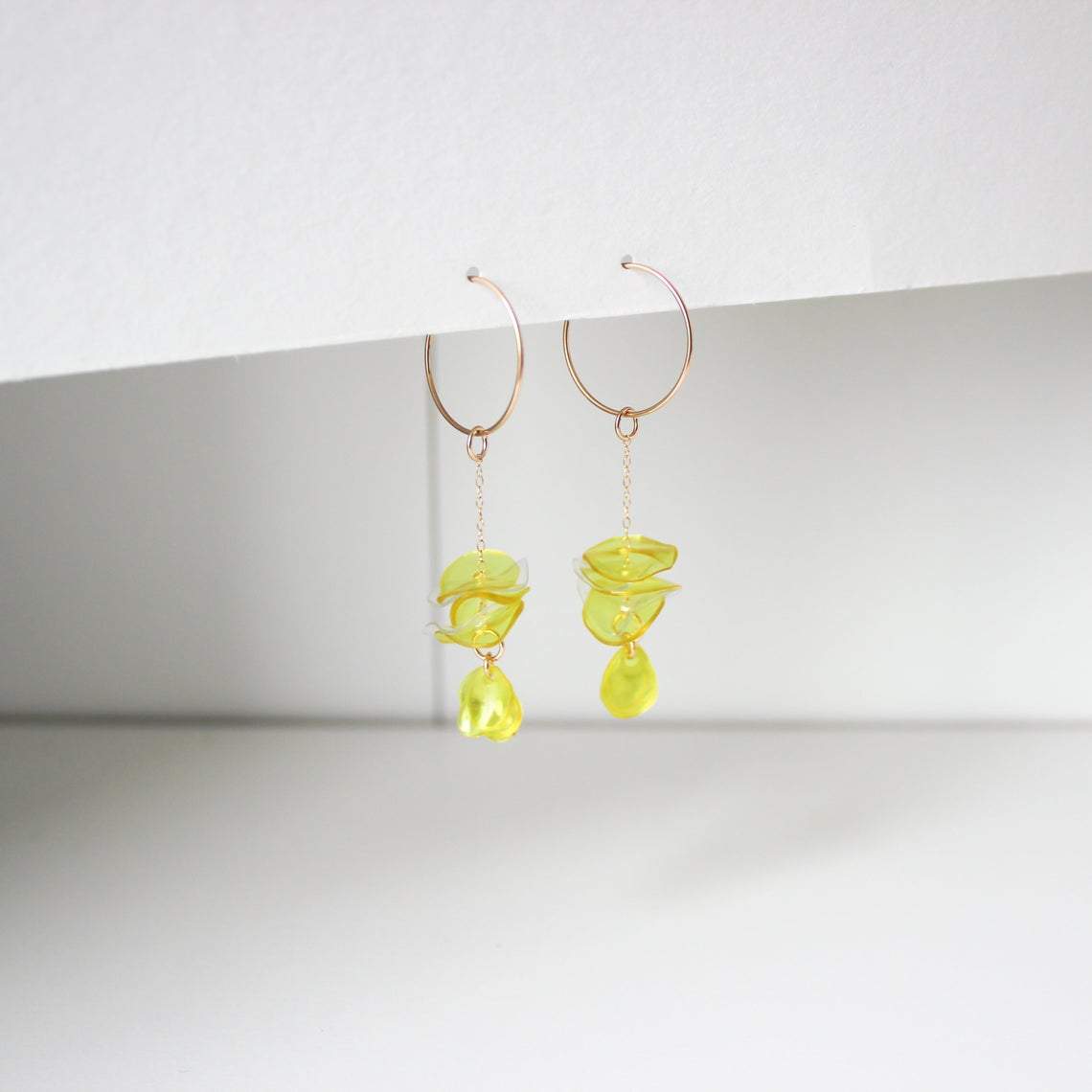 Illuminating Upcycled Chain Drop Earrings