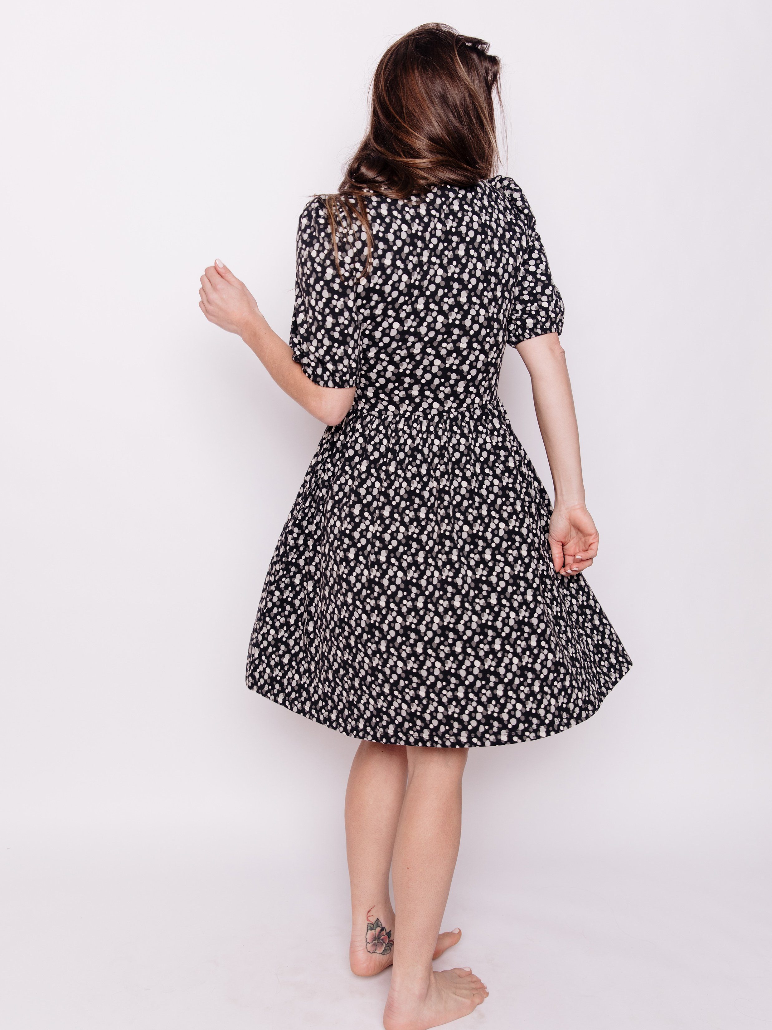 Inez Frost Bubble Sleeve Dress