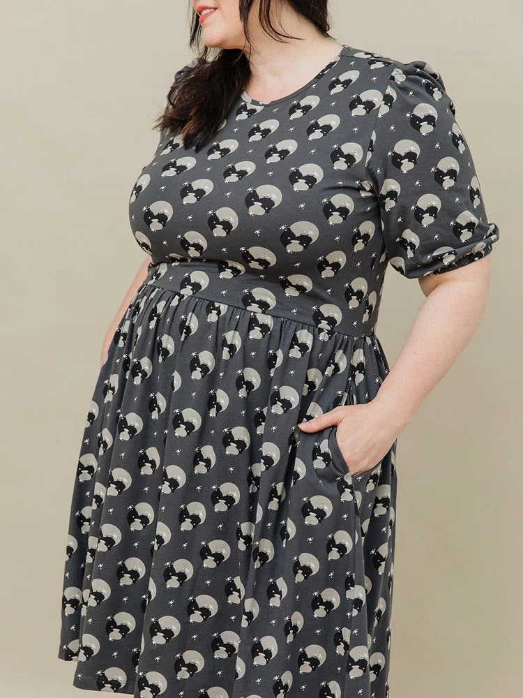 Inez Vase Cluster Bubble Sleeve Dress