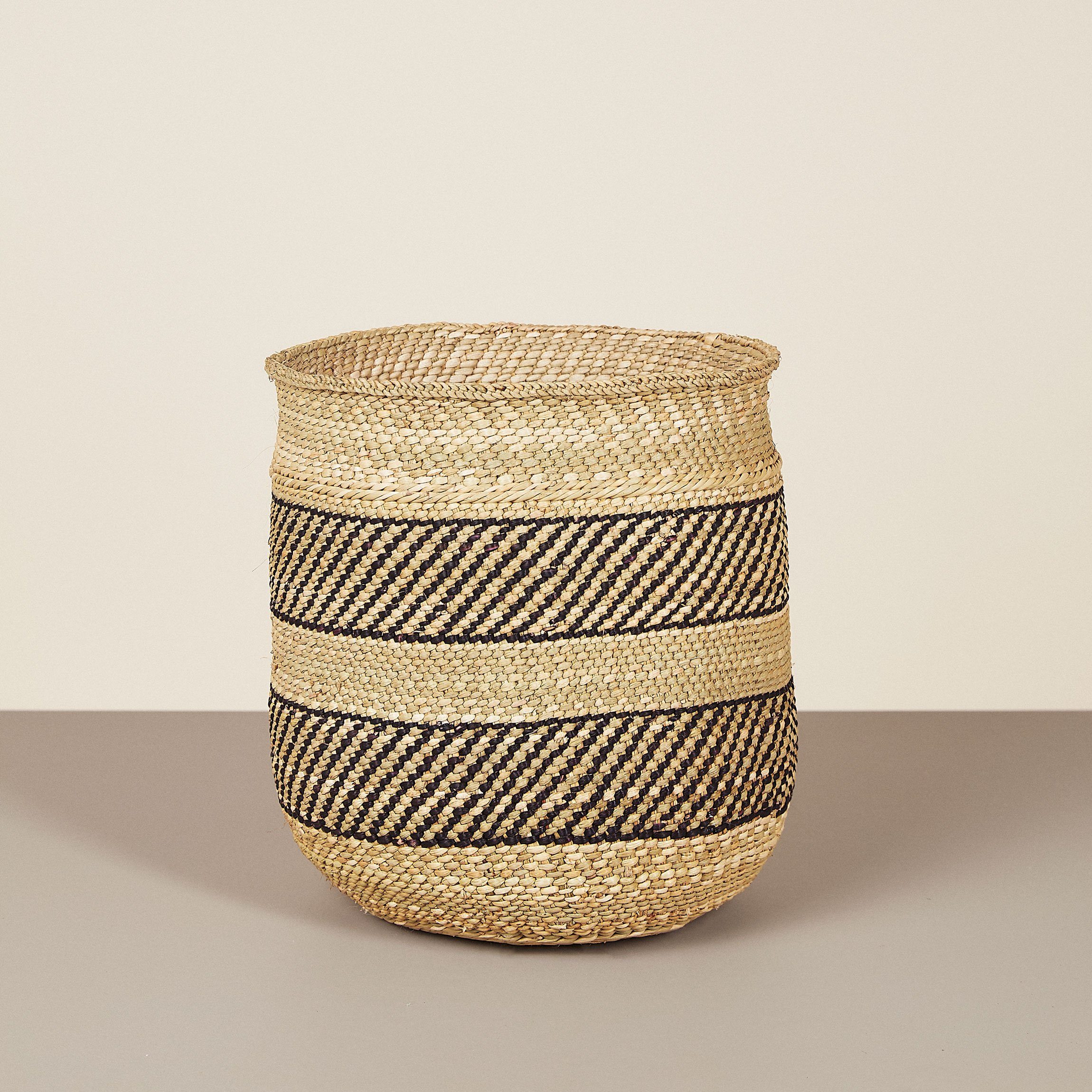 Iringa Baskets - Black Stripe