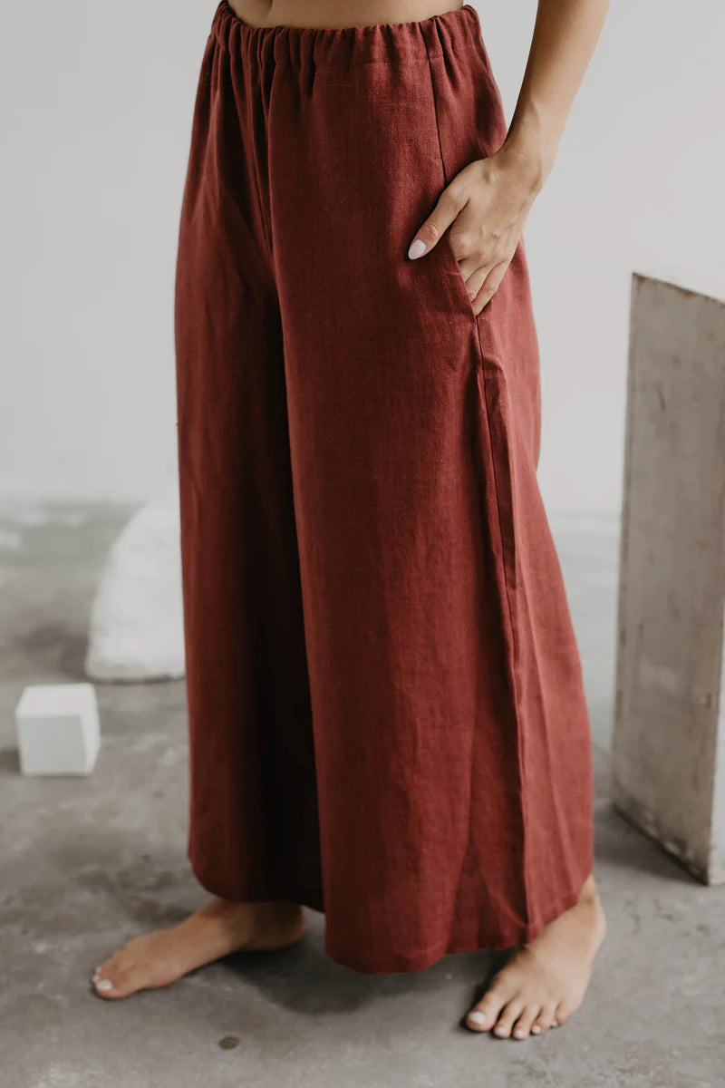 Isabella Wide Linen Pants