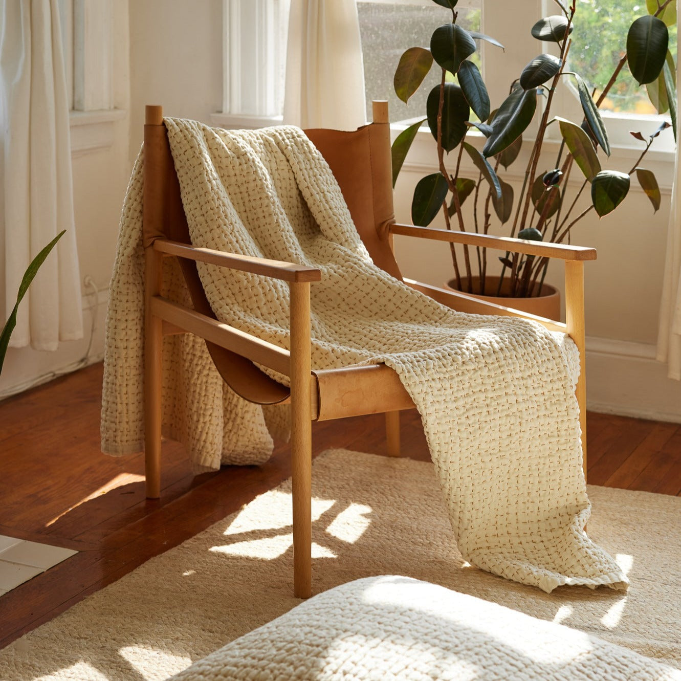 Jasper Quilted Hemp Blanket