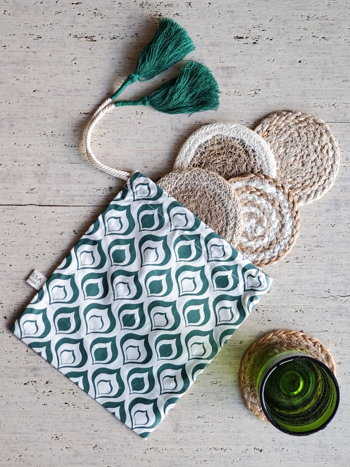 Jute and Seagrass Coaster Gift Set