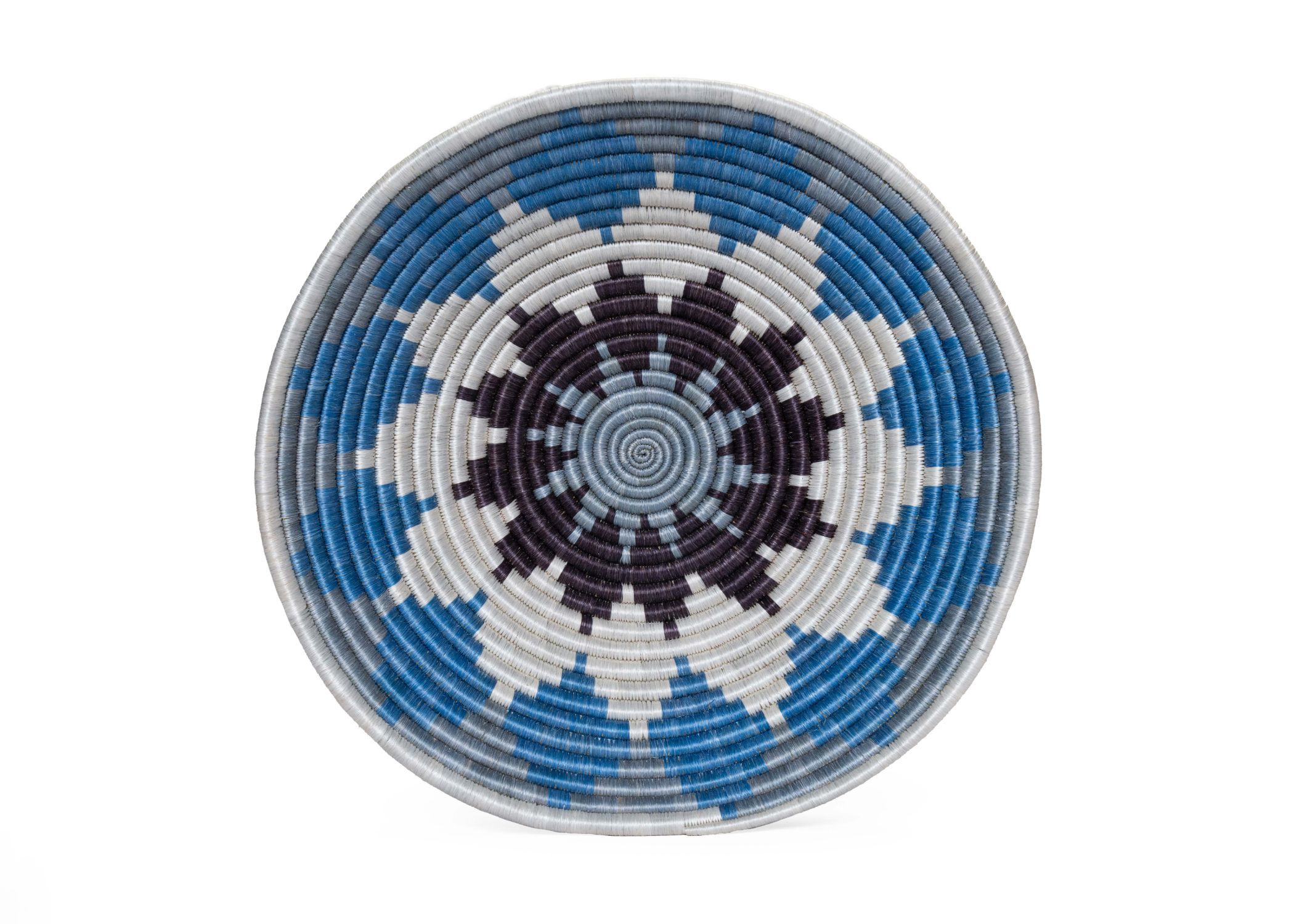 Extra Large Sky Blue Burst Round Basket