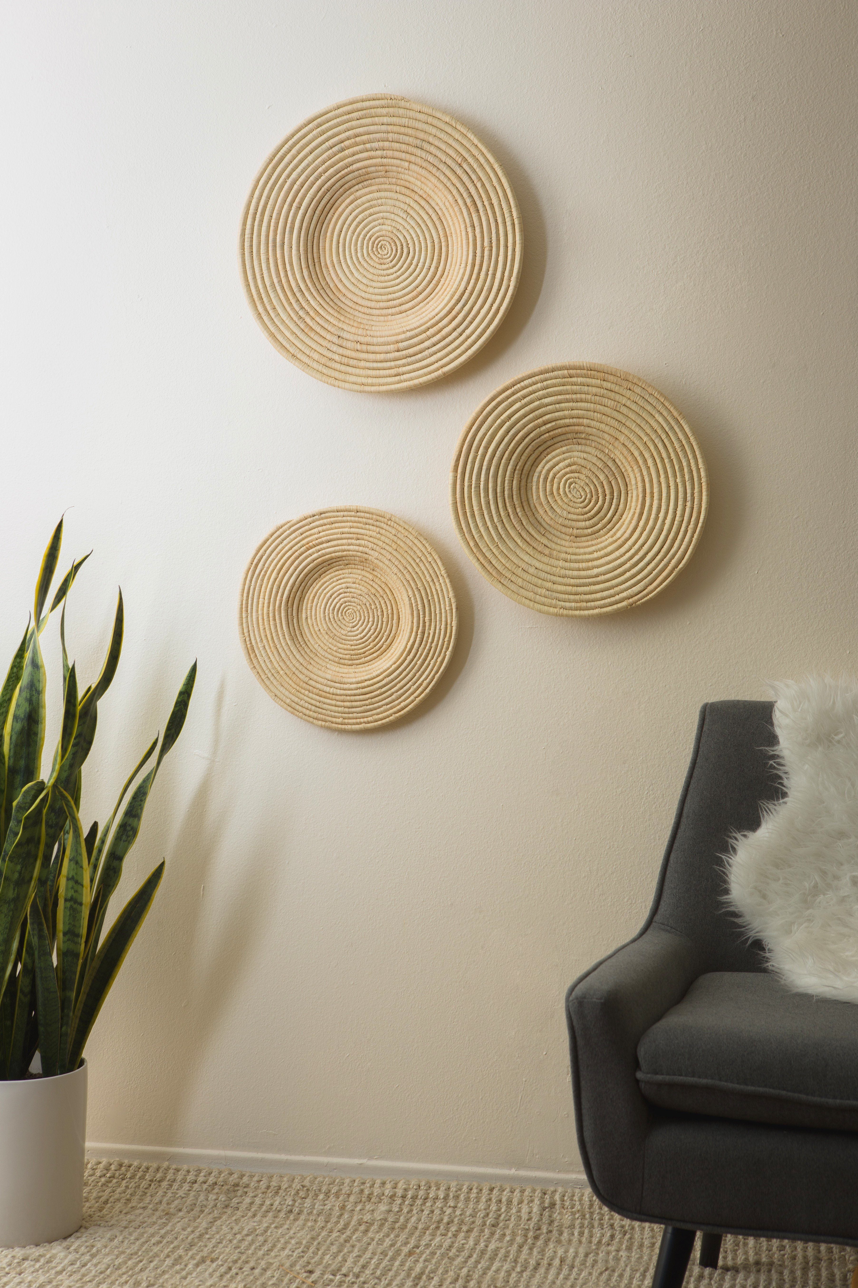 Medium All Natural Woven Wall Plate